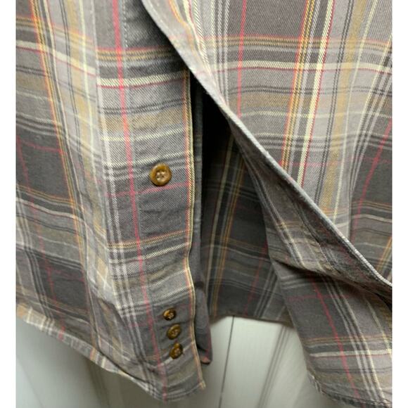 Roper button up shirt plaid browns size xl 100% cotton - Picture 8 of 8